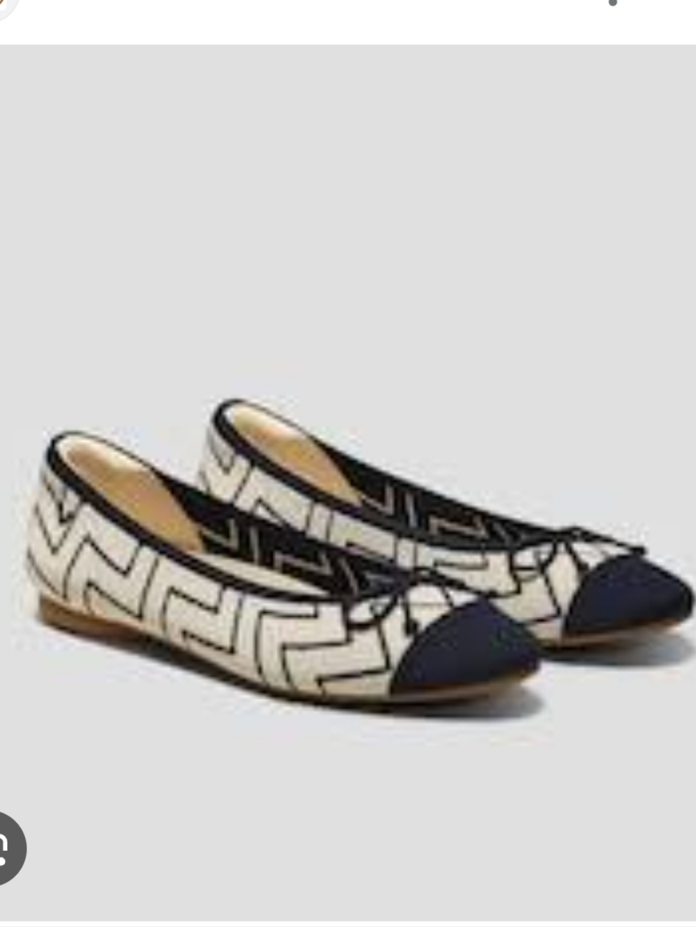 Vivaia | Julie.20 rounded-toe flats Navy Cream Sz 38.5